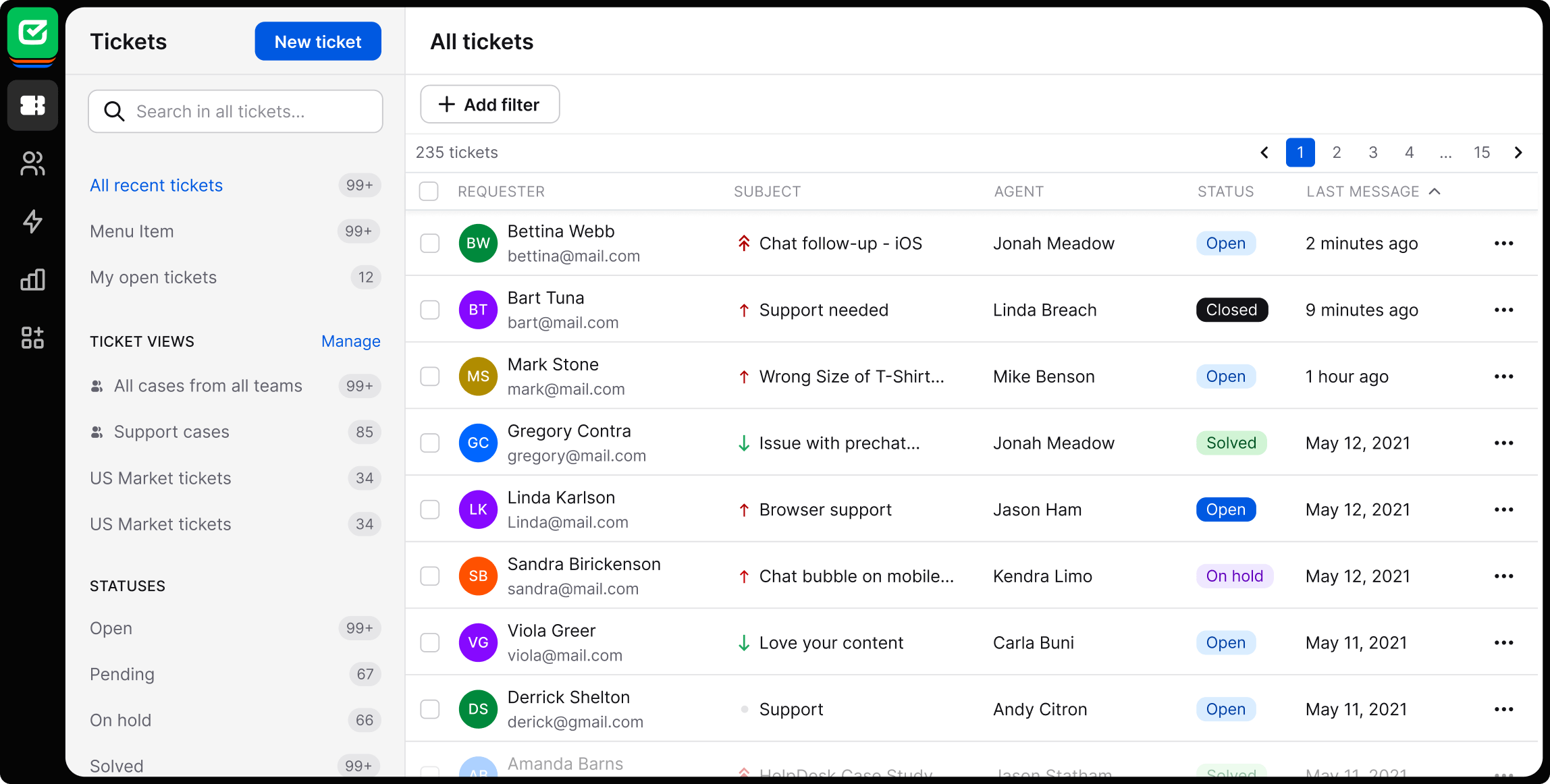 Tickets in HelpDesk